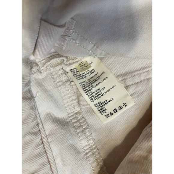 Pilcro by Anthropologie High-Rise Skinny Ivory Corduroy Pants Size 27 Minimalist - Picture 14 of 14